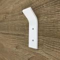 White Corian Wall Coat Rack with Screws, 3 Piece Design - Appiccio