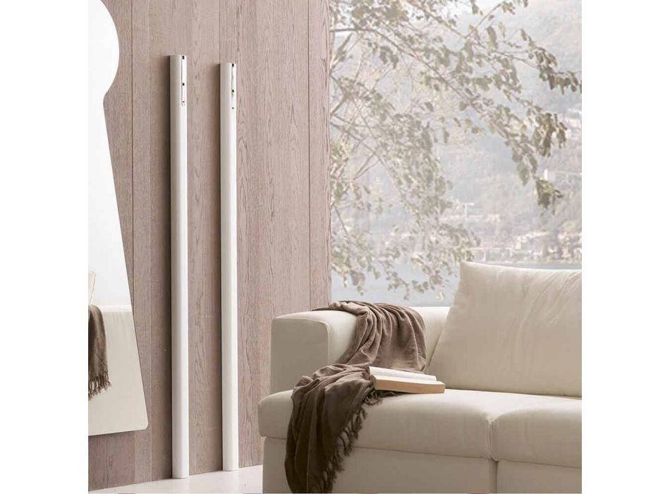 Wall Coat Hanger in Lacquered Mdf with Double Hook Made in Italy - Mercury Viadurini