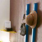 Wall Coat Hanger in Lacquered Mdf with Double Hook Made in Italy - Mercury Viadurini
