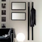 Wall Coat Hanger in Lacquered Mdf with Double Hook Made in Italy - Mercury Viadurini