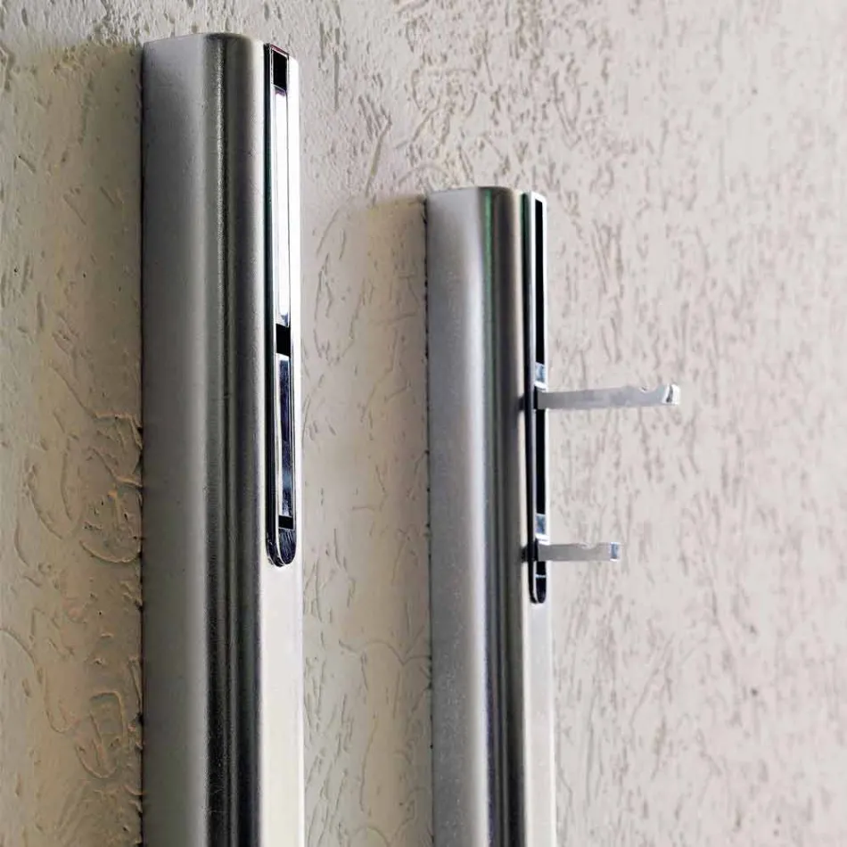 Wall Coat Hanger in Lacquered Mdf with Double Hook Made in Italy - Mercury Viadurini