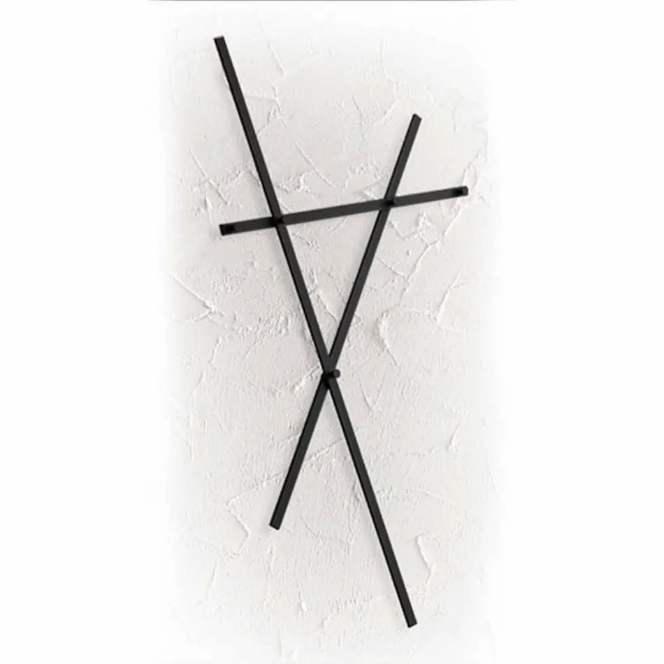 Wall Coat Rack in Painted Metal with 5 Pegs Made in Italy - Olmium Viadurini