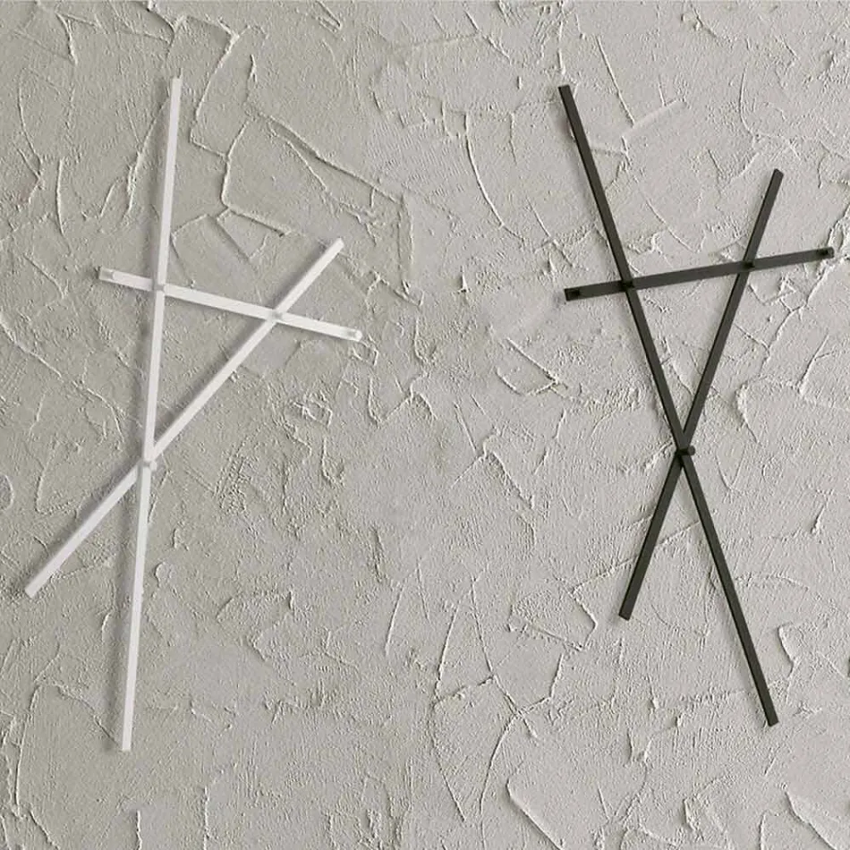 Wall Coat Rack in Painted Metal with 5 Pegs Made in Italy - Olmium Viadurini