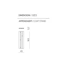Wall-mounted coat rack in lacquered melamine with five metal hooks - Lunis Viadurini