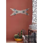 Modern Design Wall Coat Rack in Colored Lacquered Wood - Picassino Viadurini