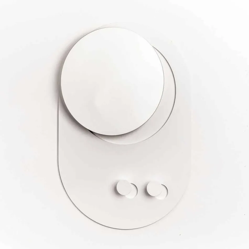 Modern Wall Coat Rack in Steel with Mirror Made in Italy - Pilippo Viadurini