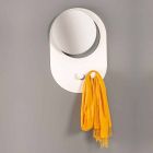 Modern Wall Coat Rack in Steel with Mirror Made in Italy - Pilippo Viadurini