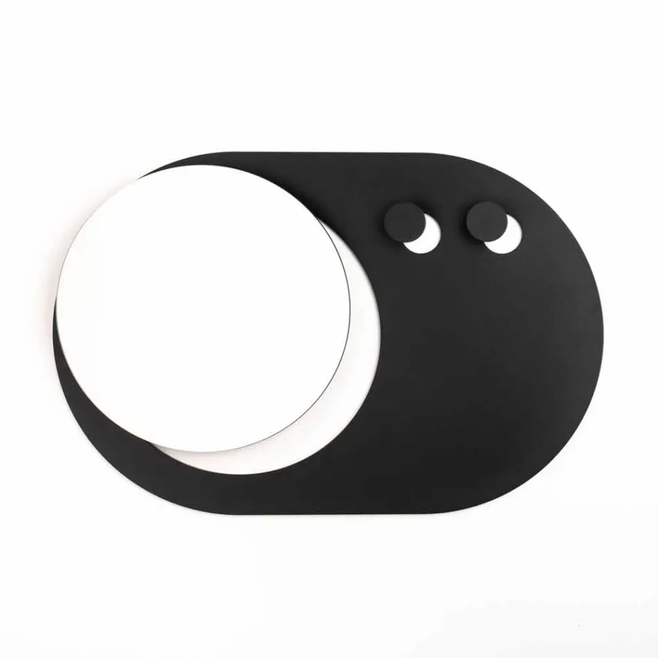 Modern Wall Coat Rack in Steel with Mirror Made in Italy - Pilippo Viadurini