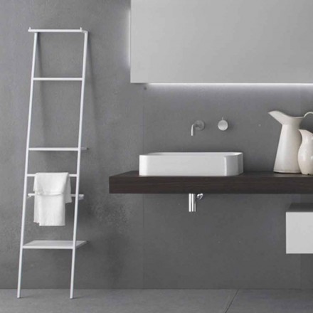 White or Colored Modern Design Ladder Coat Hanger - Caloina Viadurini