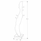 Coat Stand with Structure and Pegs in Solid Teak - Fir Viadurini