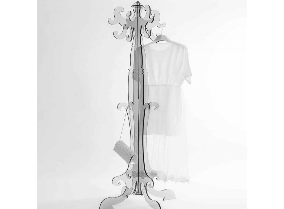 Floor coat rack, classic design, in plexiglass Giave Viadurini