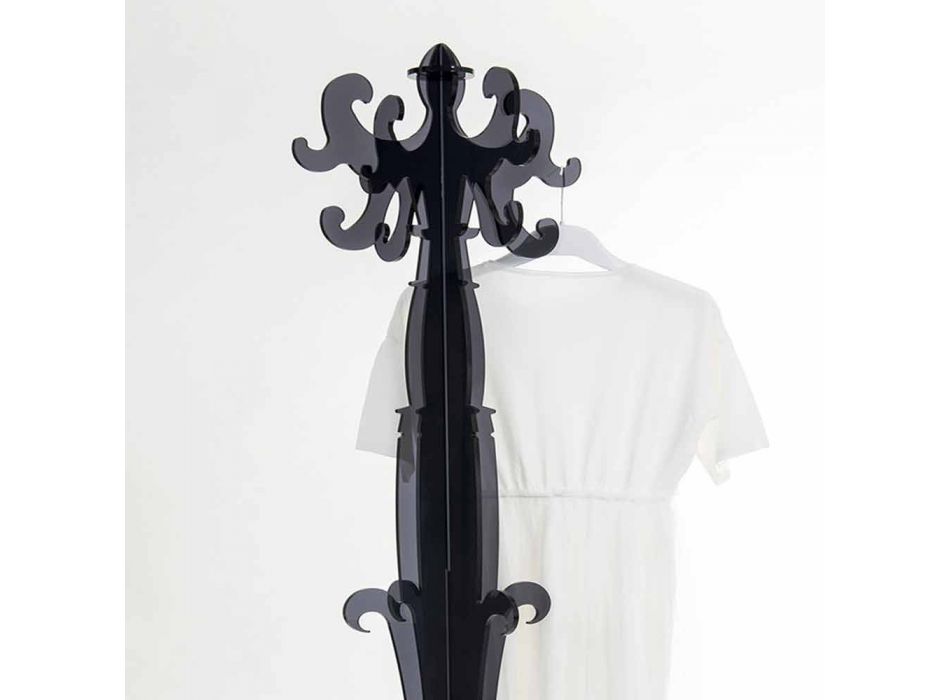 Floor coat rack, classic design, in plexiglass Giave Viadurini