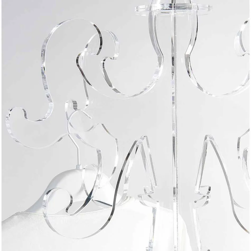 Floor coat rack, classic design, in plexiglass Giave Viadurini