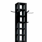 Black Ash Floor Coat Stand with Chrome Details Made in Italy - Etna Viadurini
