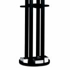 Black Ash Floor Coat Stand with Chrome Details Made in Italy - Etna Viadurini