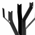 Black floor stand with 5 Andrea hooks, modern design Viadurini