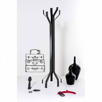 Black floor stand with 5 Andrea hooks, modern design