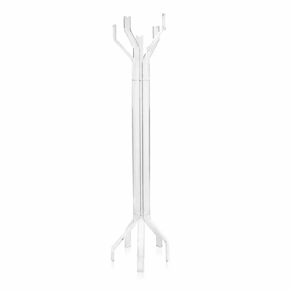 Transparent earth coat rack with 5 hooks Andrea, modern design Viadurini