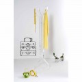 Transparent coat stand with 5 hooks modern design, Andrea