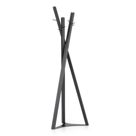 Solid Ash Coat Hanger with Metal Pegs Made in Italy - Bienna Viadurini