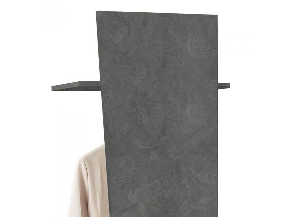 Oblique Design Coat Stand in Glossy White Wood or Slate - Joris Viadurini