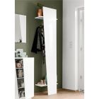 Oblique Design Coat Stand in Glossy White Wood or Slate - Joris Viadurini