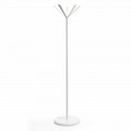 Modern design coat stand Zena, made of painted metal and MDF base