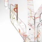 Modern multicolor floor coat rack made in Italy, Andrea Viadurini