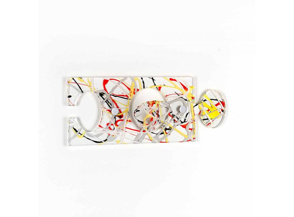 Wall Hangers in Colored Plexiglass Single Design 4 Pieces - Fratack Viadurini