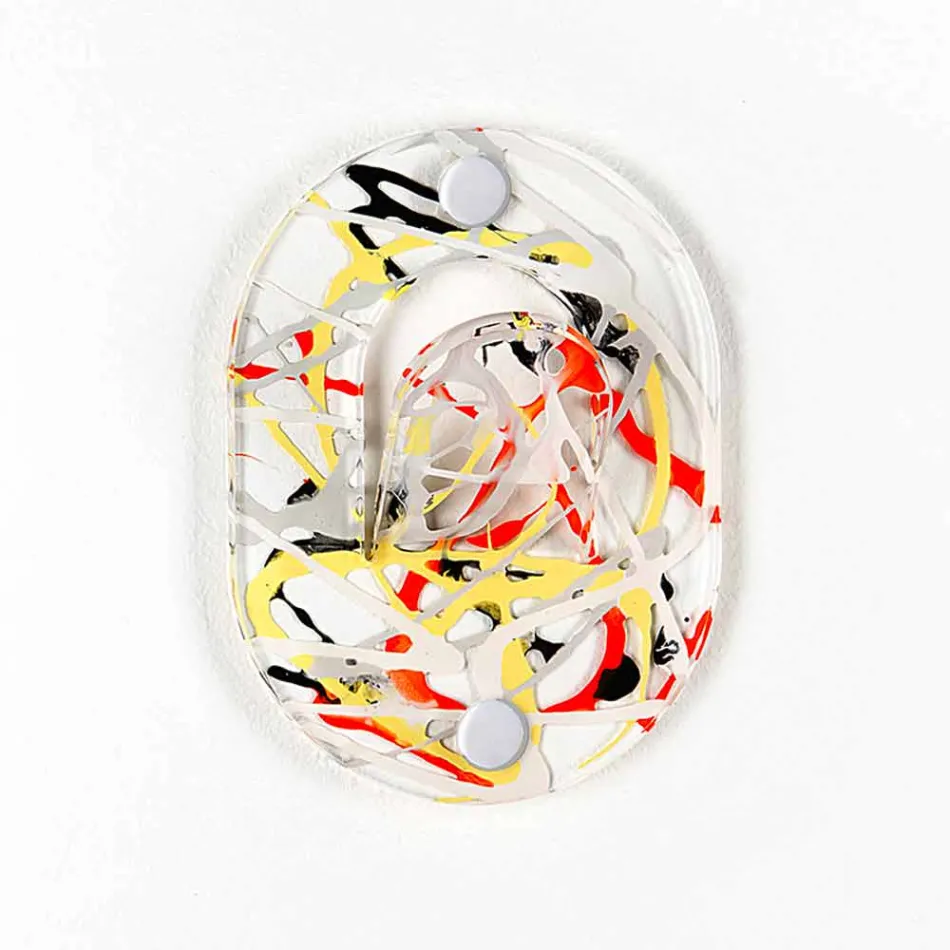 Wall Hanger in Colored Plexiglass 5 Pieces Clip Design - Freddie Viadurini