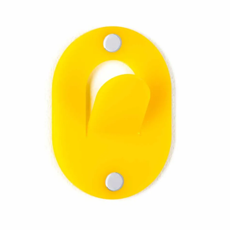 Wall Hanger in Colored Plexiglass 5 Pieces Clip Design - Freddie Viadurini