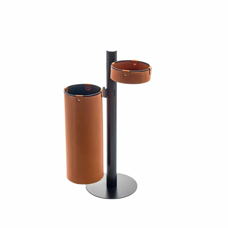 Modern Design Leather Hanger in Made in Italy Leather - Adelfo Viadurini