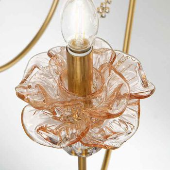 Classic 6 Light Wall Lamp in Glass, Crystal and Luxury Metal - Flanders