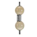 Lumira - Two-Light Wall Lamp with Vertical Plate in Glass and Metal Made in Italy