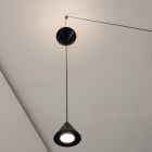 Wall Lamp in Black Aluminum and Double Cone Minimal Design - Mercado Viadurini