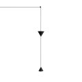 Wall Lamp in Black Aluminum and Double Cone Minimal Design - Mercado