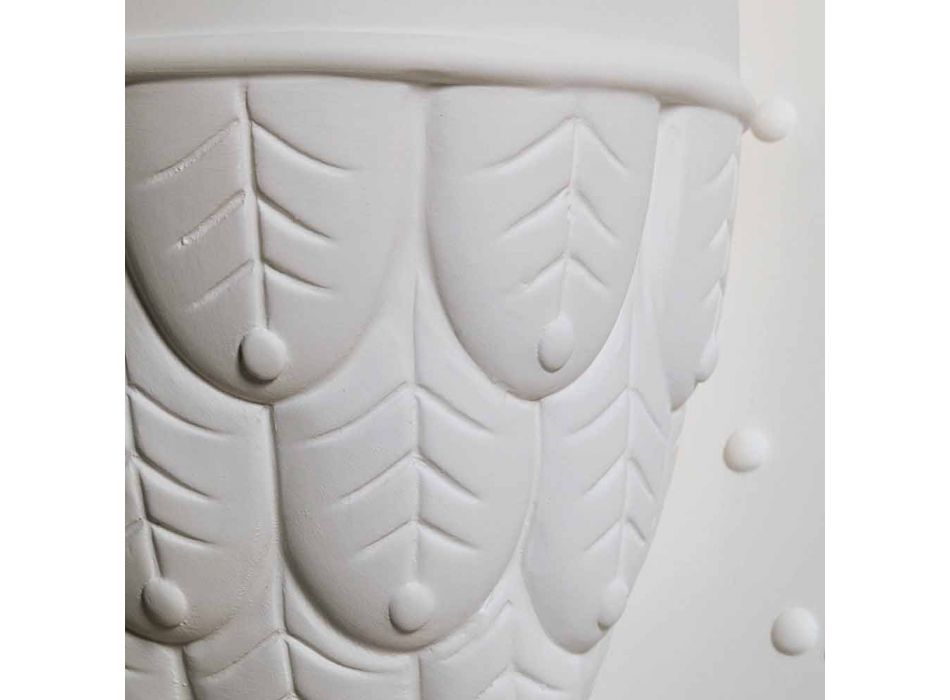 Wall Sconce 2 Lights in Matt White Ceramic Modern Design Owl - Owl Viadurini