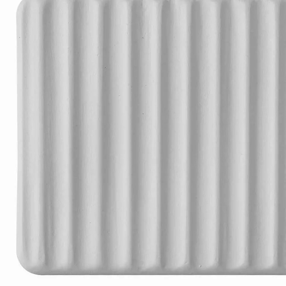 Wall Sconce with 3 Led Lights in Matt White Ceramic with Umarell - Ometto Viadurini