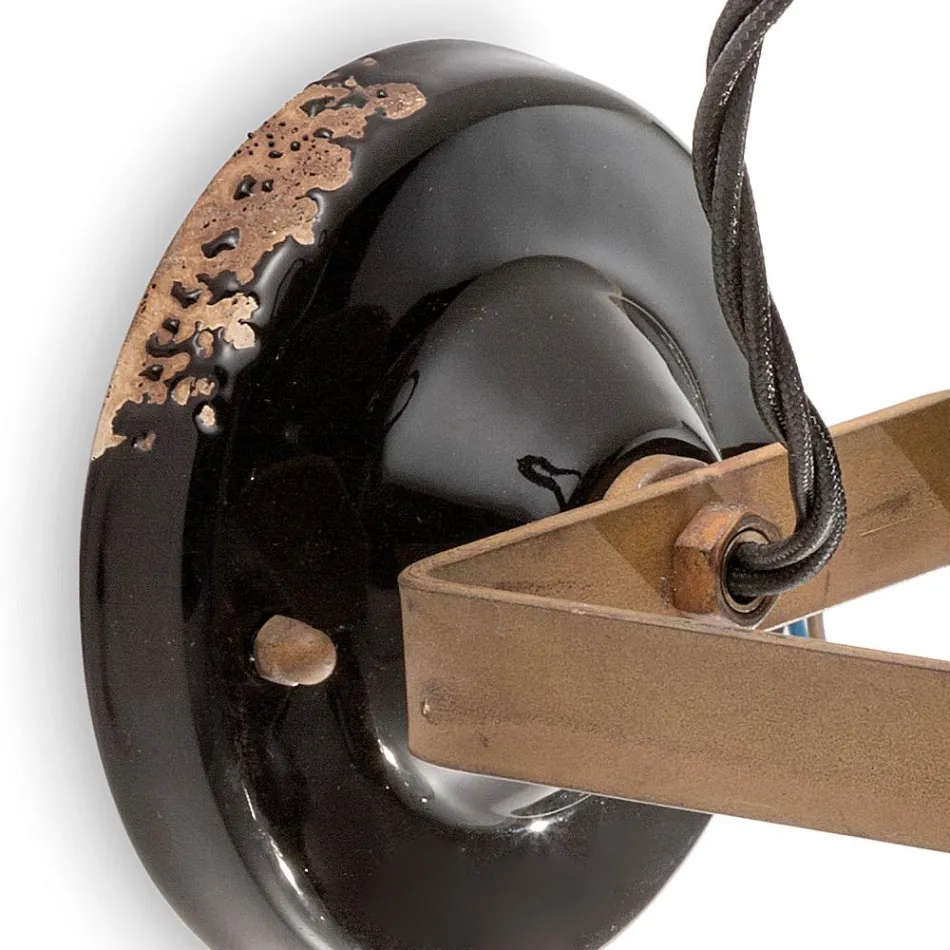 Wall applique spotlight in ceramic, glass and metal different finishes Joy Ferroluce Viadurini