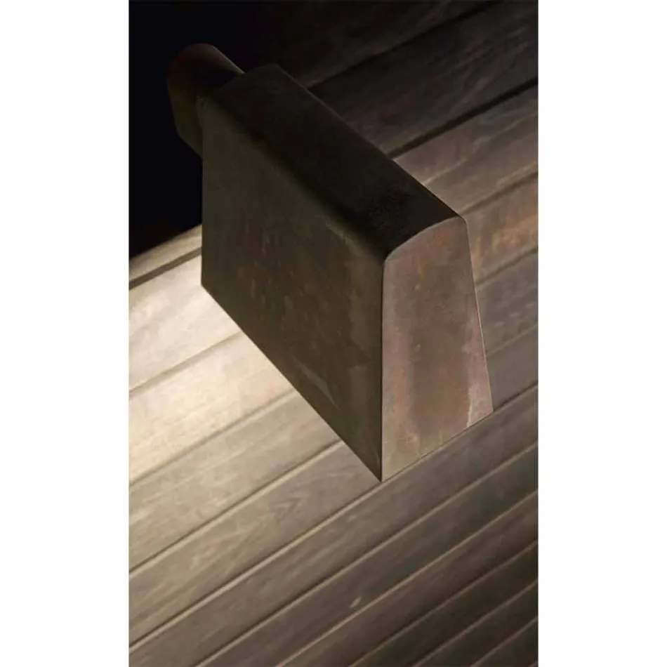 Outdoor Wall Lamp in Antique Brown Metal - Saint Tropez by Il Fanale Viadurini