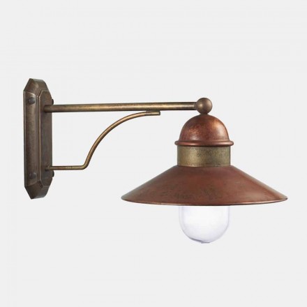 Vintage Outdoor Wall Lamp in Brass, Copper and Glass - Borgo by Il Fanale Viadurini