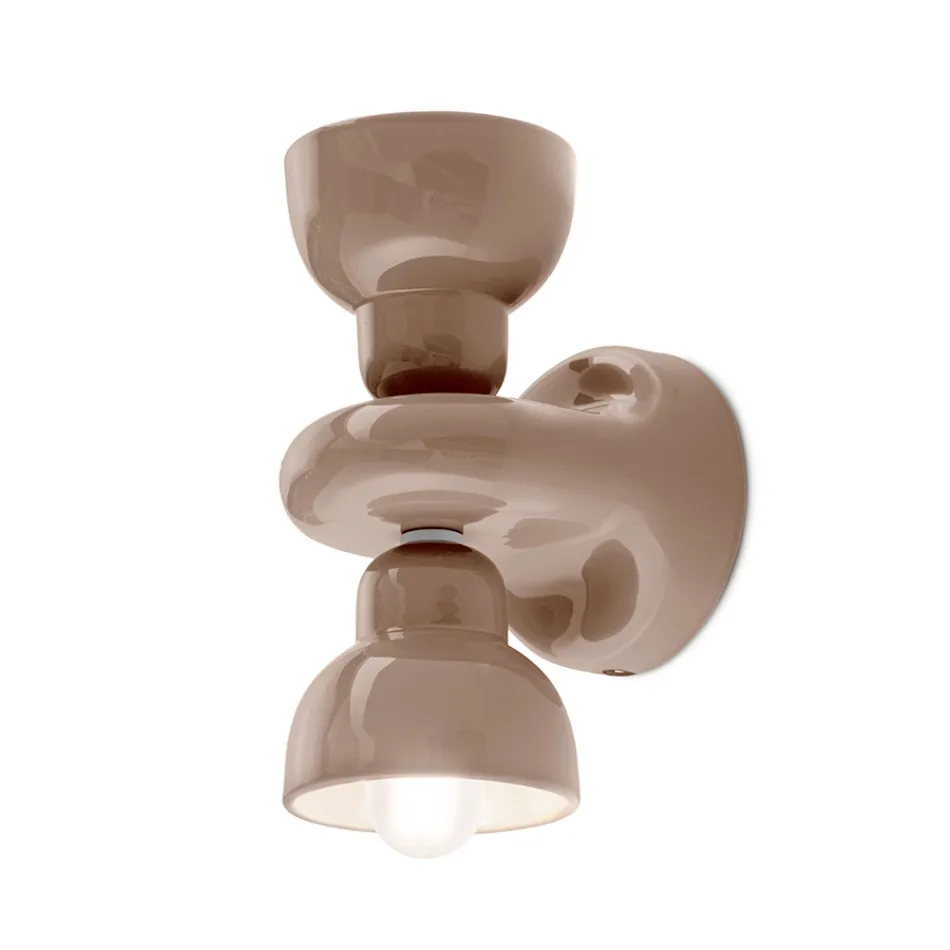 Ceramic Wall Sconce with 2 Lights Made in Italy - Berimbau Viadurini