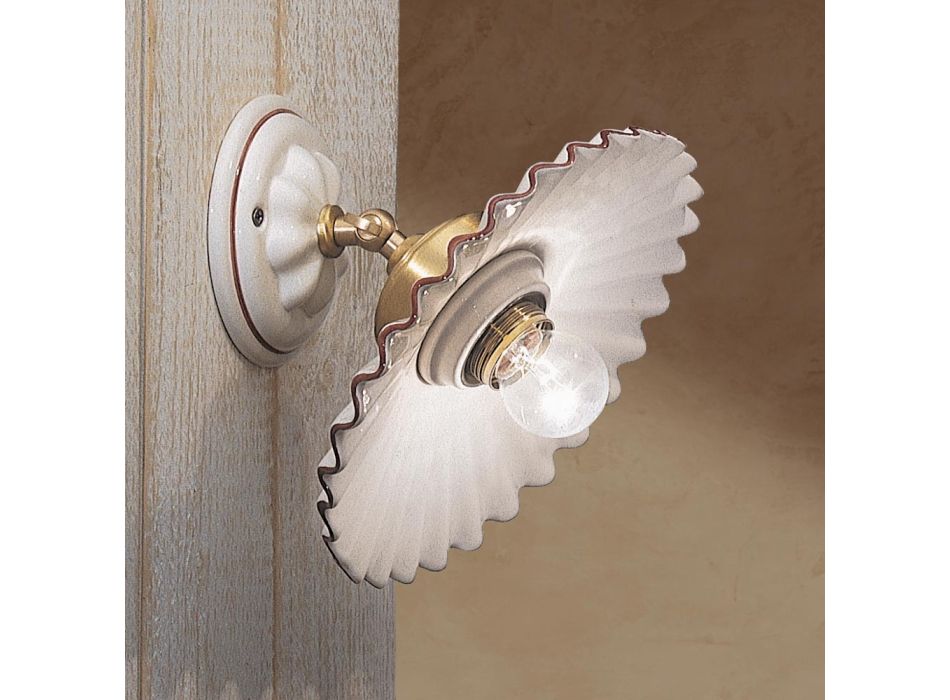 Made in Italy ceramic wall sconce by Ferroluce Viadurini
