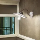 Rustic ceramic wall sconce made in Italy by Ferroluce Viadurini