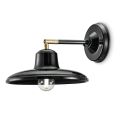 Wall Sconce in Black Ceramic and Iron Industrial Vintage Design - Bew