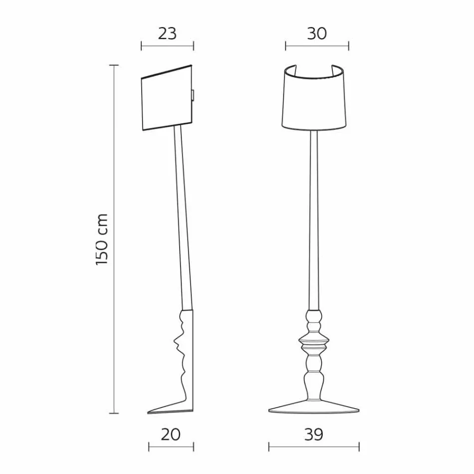 High Wall Applique in White Ceramic and Lampshade in Linen Design - Cadabra Viadurini