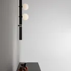 Design Wall Lamp in Black Aluminum with Spheres and Spotlights - Exodus Viadurini