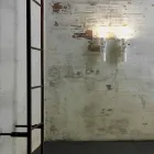 Wall Sconce in Matt White Ceramic with Decorative Flowers - Revolution Viadurini