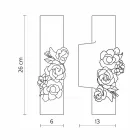 Wall Sconce in Matt White Ceramic with Decorative Flowers - Revolution Viadurini