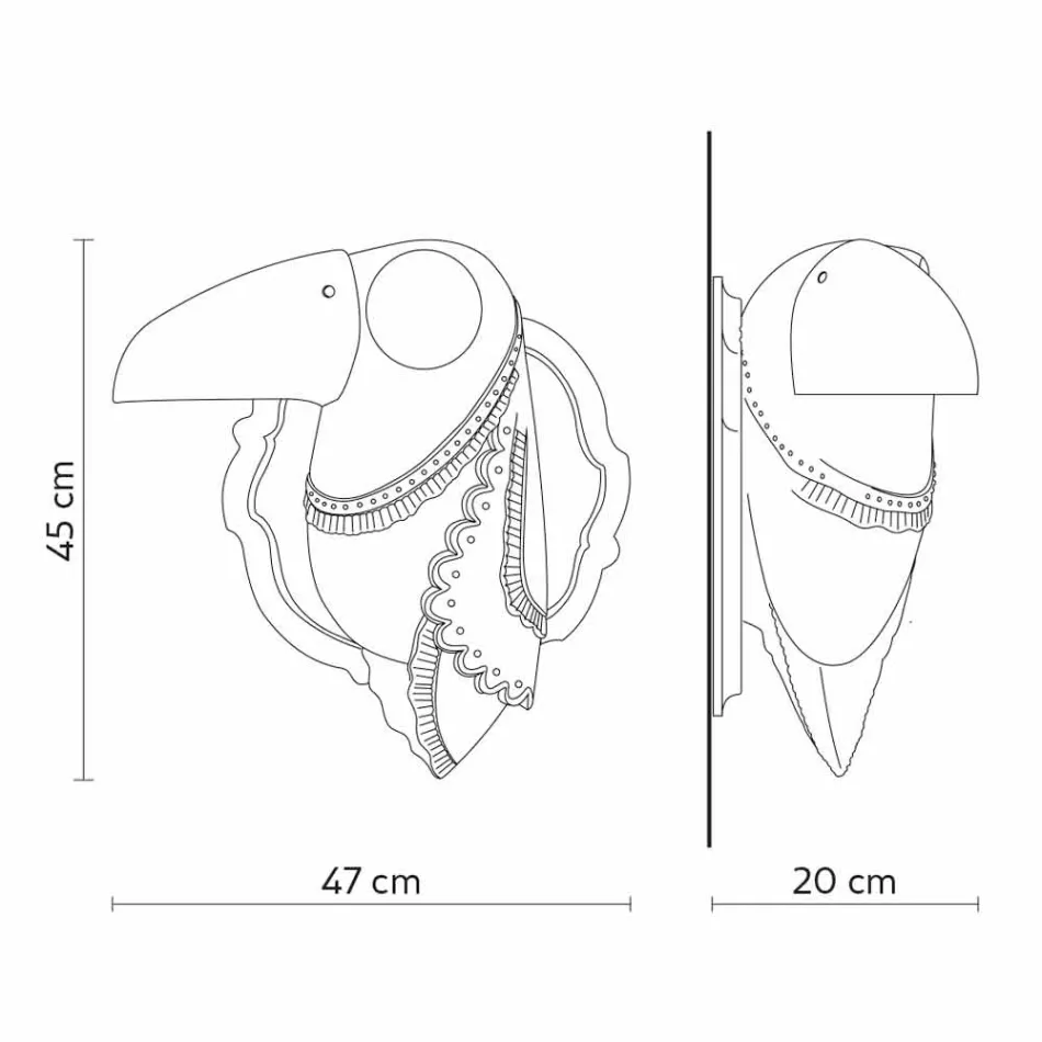 Wall Lamp in Matt White Ceramic Modern Italian Design - Tucano Viadurini